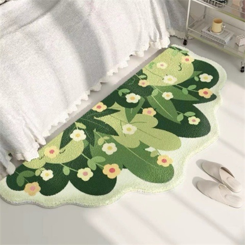 초록색러그 카키 잔디러그 매트 카페트 그린 거실 01.침대 옆 이끼 꽃 80cm x 160cm - 상세 이미지 5