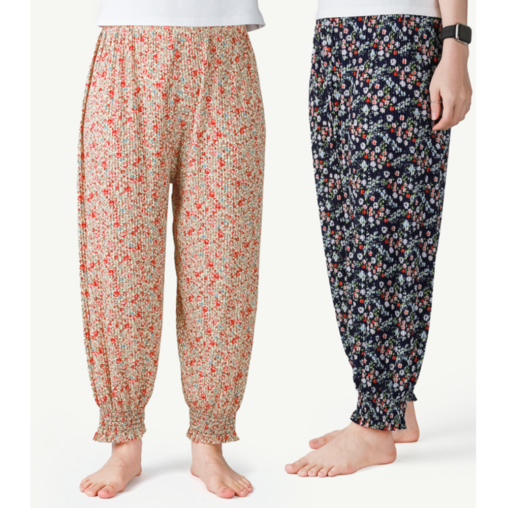 할미룩 어르신 아줌마 할머니 촌캉스 플리츠 배기 몸배 바지 - 상세 이미지 5