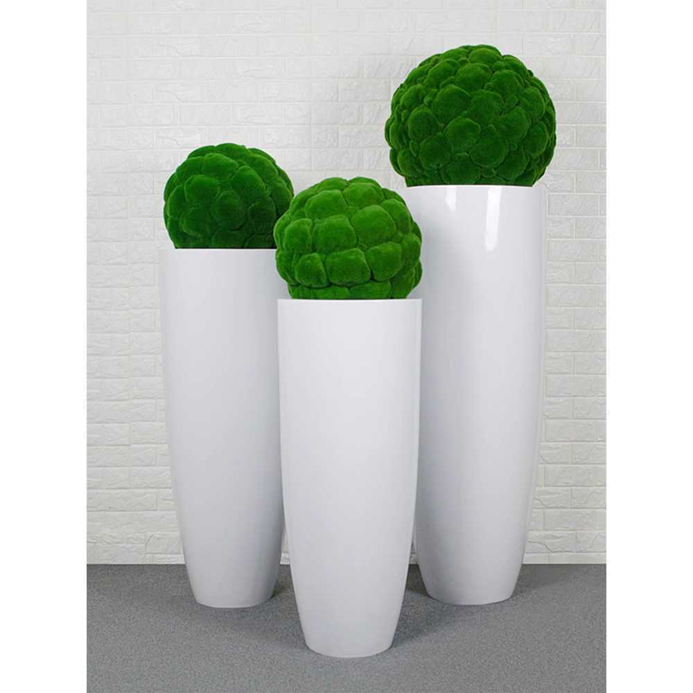 대형 화분 원형 유리섬유 플라스틱 원형 분갈이 거실 36x36x90cm - 상세 이미지 3