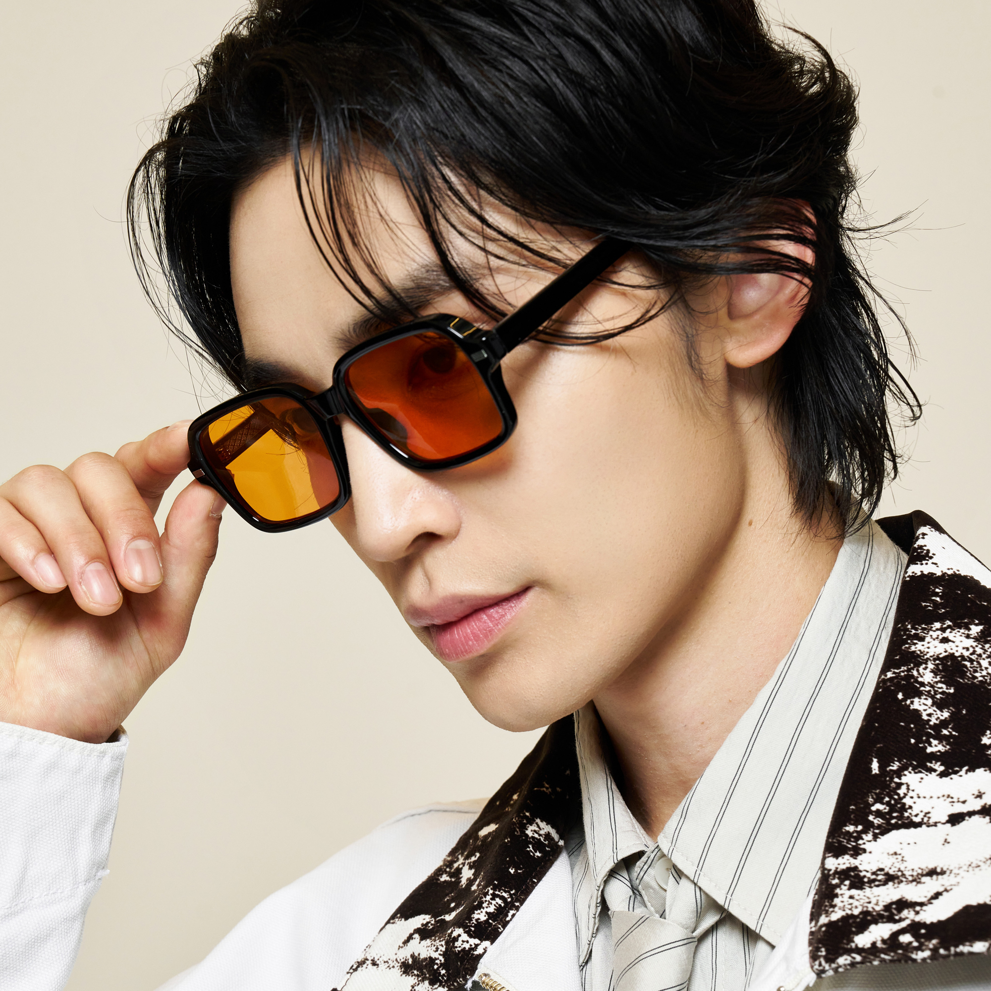 힙한 사각 틴트 선글라스 uv400 자외선차단 골프 뿔테