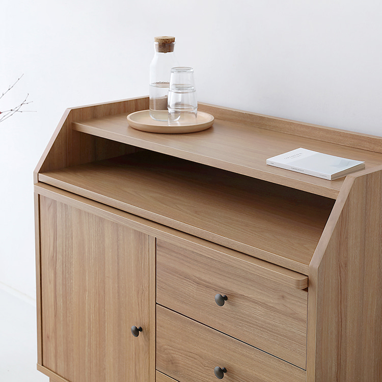CAMIU 체스트 수납장 CHM8080 800x400x800mm, 4단, 캄포어베니어 0823.7567 - 상세 이미지 4