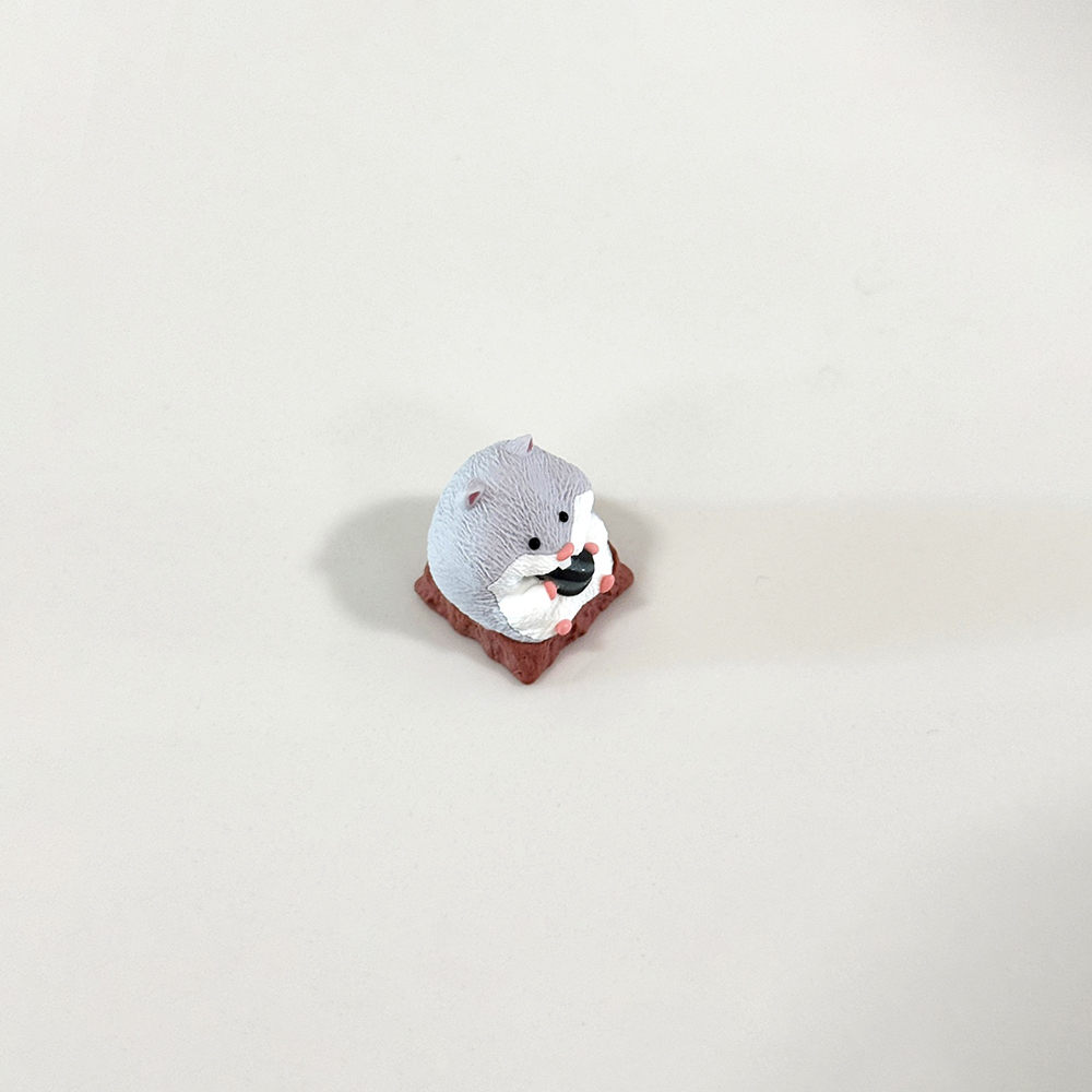 포인트키캡 귀여운 아티산 ESC 동물 햄스터 기계식키보드 커스텀키캡 그레이햄스터 - 상세 이미지 3