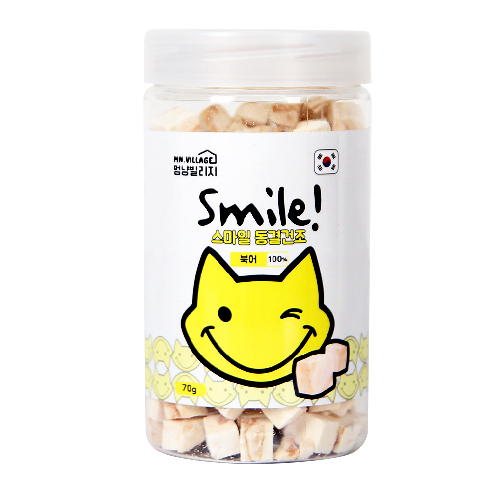 멍냥빌리지 스마일 강아지 동결건조 간식 트릿 강아지 북어, 70g, 1개 - 상세 이미지 2
