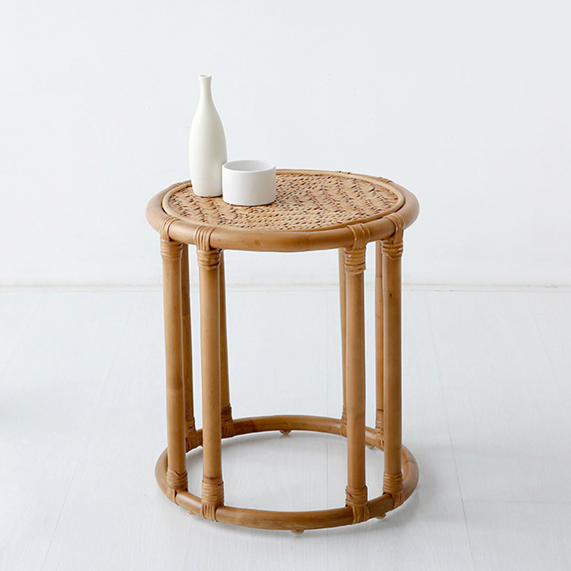 LOTTAN 원형 사이드테이블 D40 라탄 내추럴 8956.7505