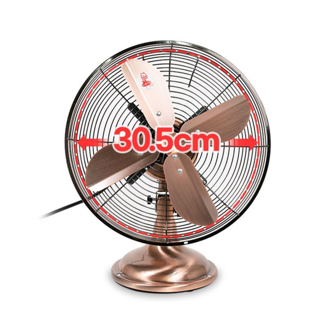 인테리어 선풍기 클래식 선풍기 원룸 자취방 좌석용 좌식 골드 선풍기 - 상세 이미지 2