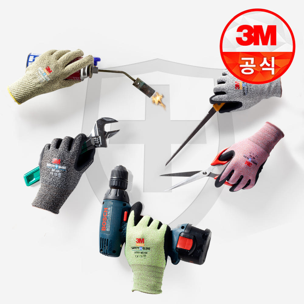 [슈퍼적립 10%] 3M 슈퍼터프 NBR 터치 플러스 안전장갑 (M) 10켤레