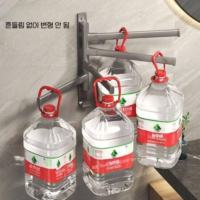 욕실 4단 수건걸이 회전식 화장실 다용도 정리 선반 싱글 거치대 - 상세 이미지 2