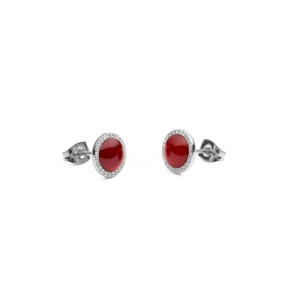 다니엘 웰링턴 AUDREY EARRINGS RED AGATHE 원석 큐빅 여자귀걸이 - 상세 이미지 5