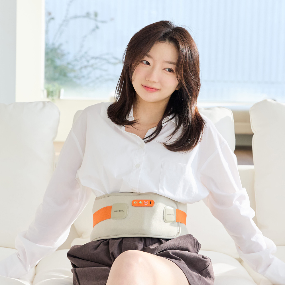 복부 온열기 찜질기 배 무선 온열기 오르힐 허리 생리통 충전식 핫 팩 패드 전기 발열 복대