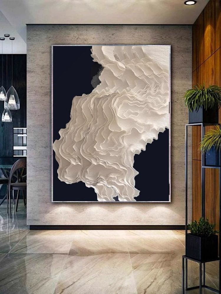 액자 대형 추상화 모던인테리어 돈들어오는 포스터 흰색 해양 A 사진매트 80x120cm - 상세 이미지 5