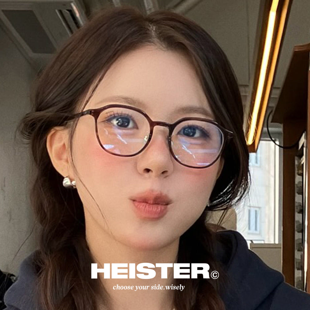 하이스터 안경 번즈 Burns HYD 남자 여자 원형 뿔테 브라운 호피 안경테 - 상품 이미지