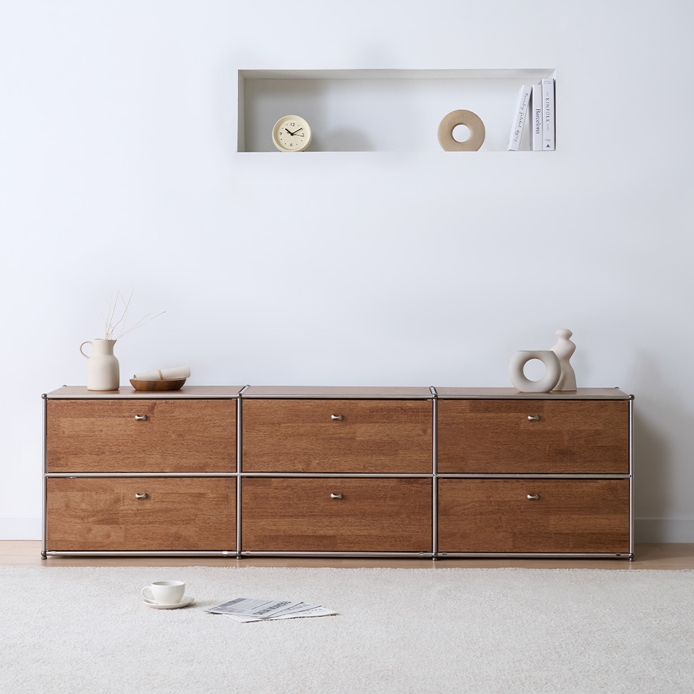 동서가구 오보에 원목 거실장 2000, 월넛