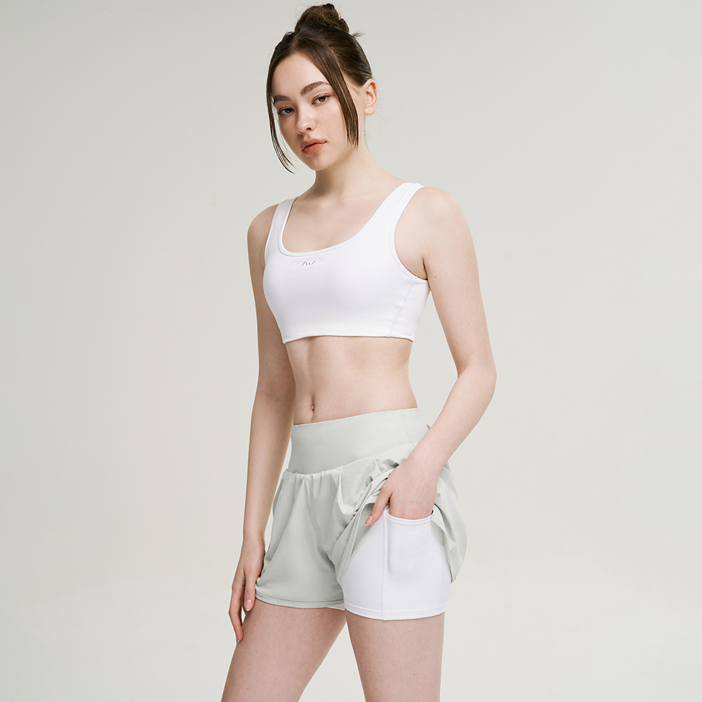 남여공용 컴팩트 2in1 9부 워터레깅스 수영복 반바지 러닝 팬츠 블랙 이미지 4