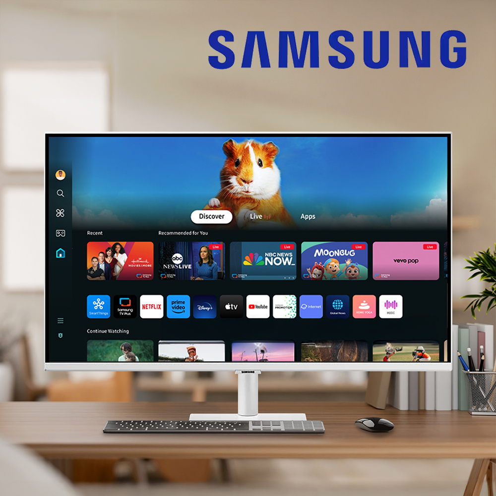 삼성 스마트 모니터 IPTV 넷플릭스 YouTube M50D 삼탠바이미 68~69cm(27인치), 화이트