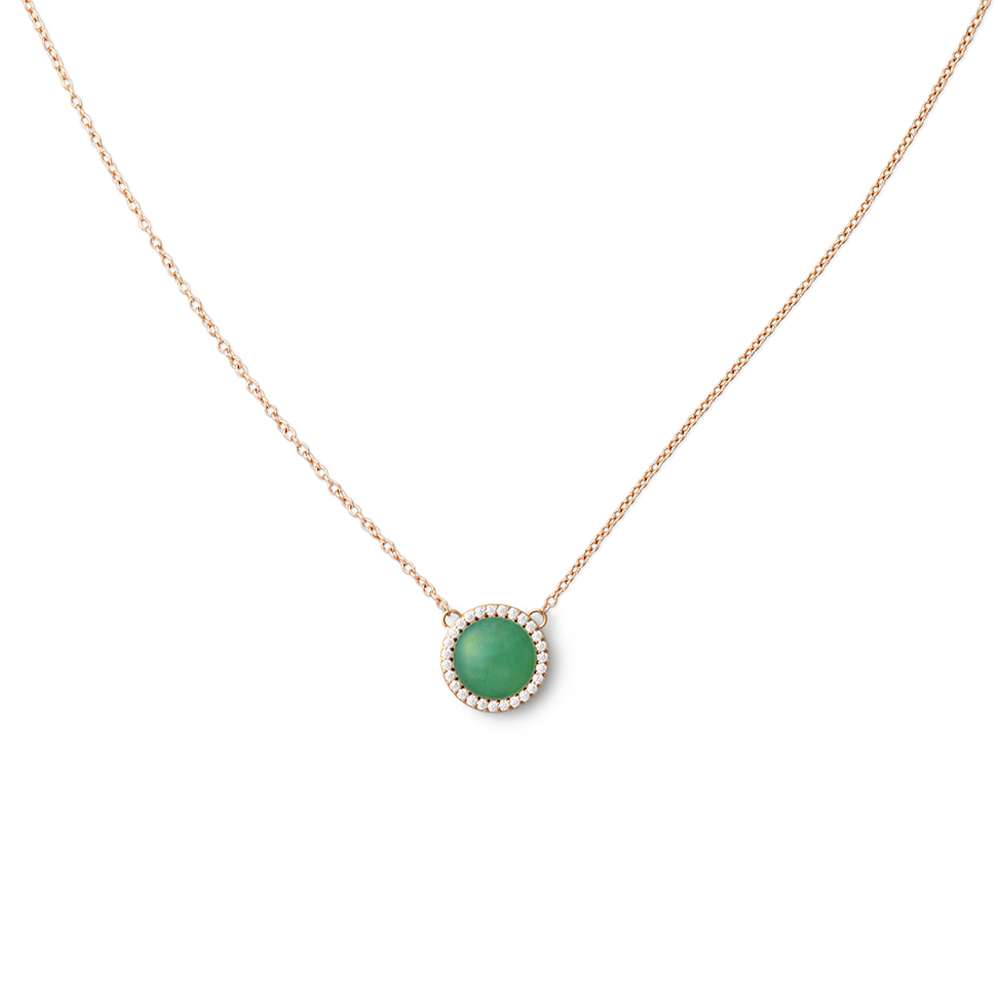 다니엘 웰링턴 AUDREY NECKLACE JADE 2컬러 원석 체인 포인트 목걸이 - 상품 이미지