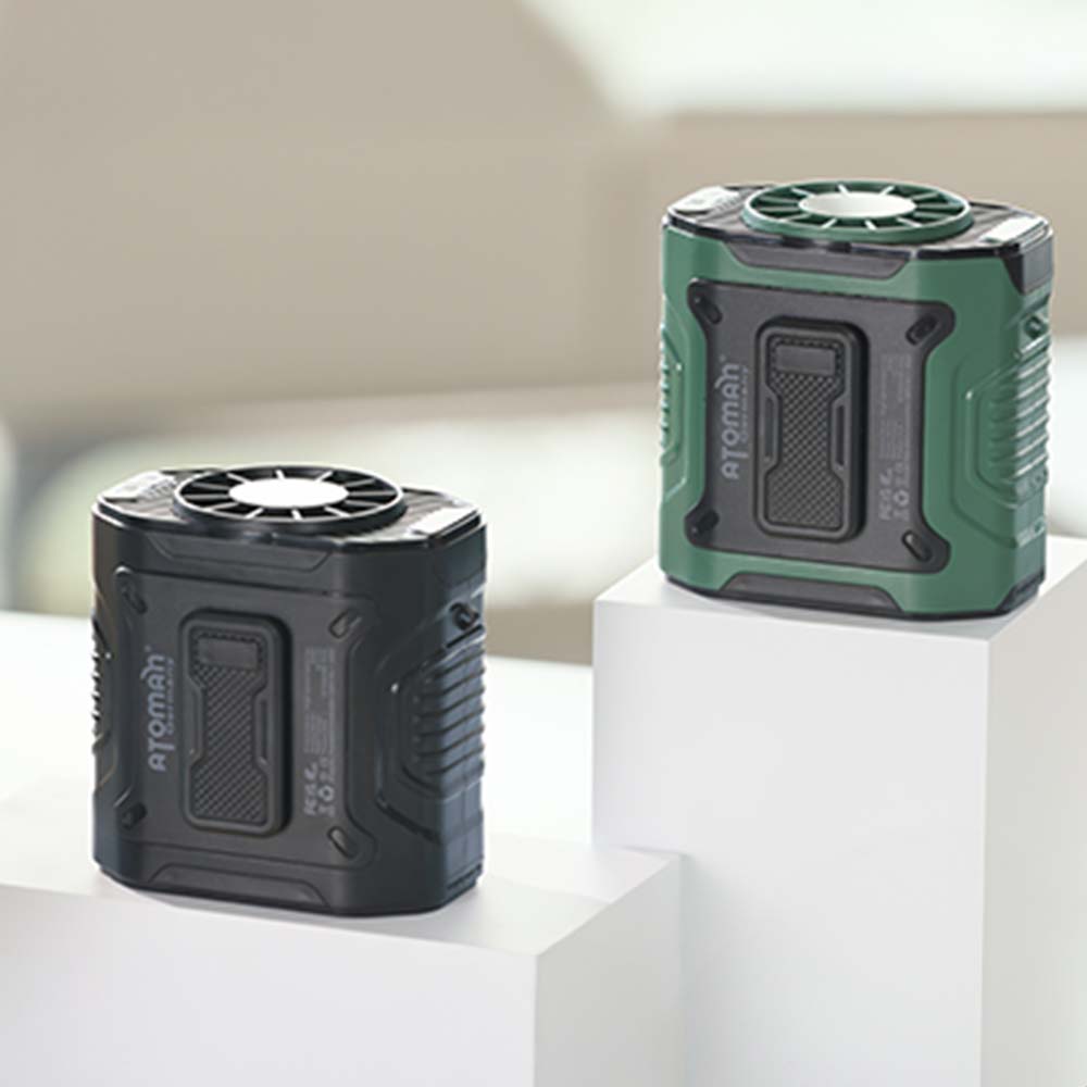 독일 아토만 태풍기 허리에차는 손풍기 휴대용 선풍기 등풍기 2세트 블랙