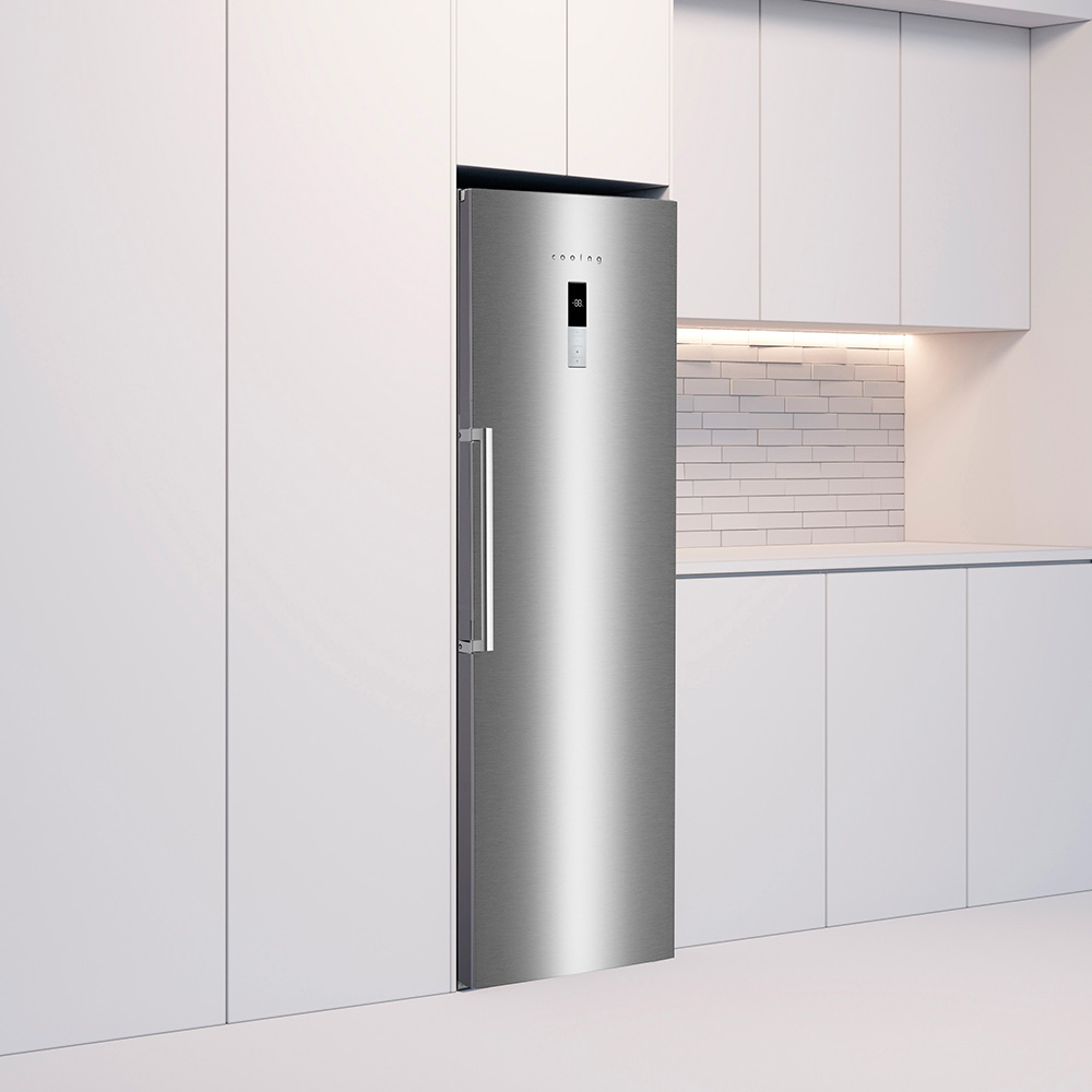 쿠잉 스탠드 냉동고 FR-N280 서랍형 소형 가정용 원룸 음쓰 실버