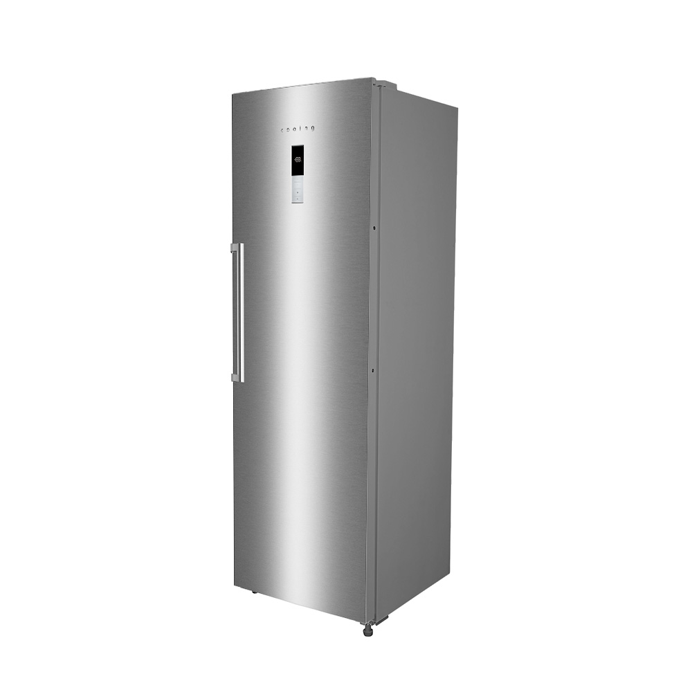 쿠잉 스탠드 냉동고 FR-N280 서랍형 소형 가정용 원룸 음쓰 실버