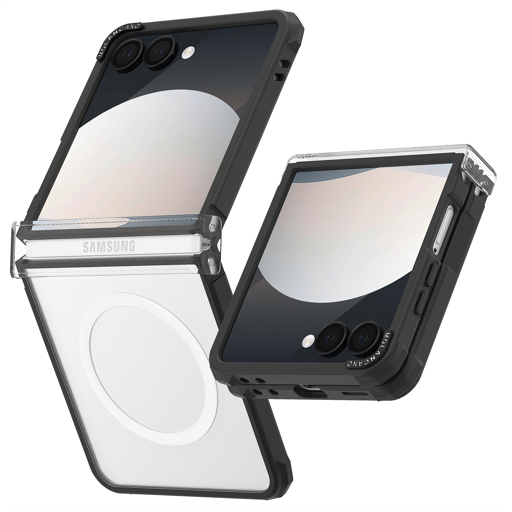 임팩트 제로 시그니처 맥세이프 범퍼 케이스 투명, 갤럭시Z 플립7