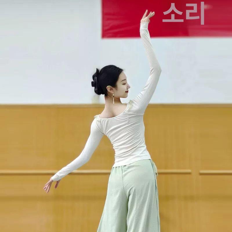 한국무용연습복 바지 연습복 댄스복 그라데이션 입시복 살구색 S - 상세 이미지 3