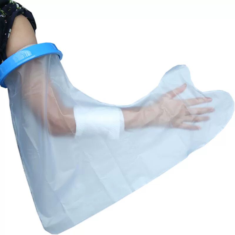 기브스 방수커버 수술 발목 가리개 샤워 투명 보호대 어린이 팔부 소형 내경 15.3cm 길이 - 상품 이미지