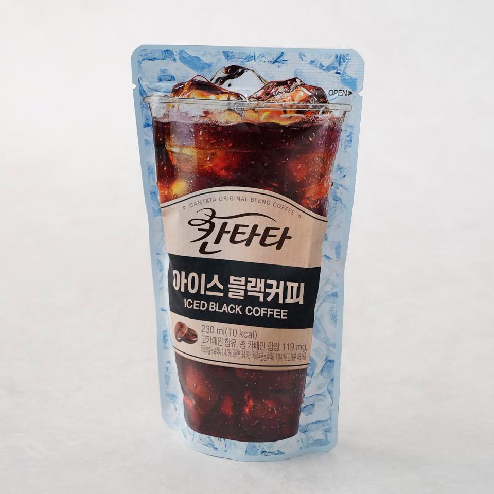 메가마트 롯데칠성 칸타타 아이스 블랙커피 파우치 230ml - 상세 이미지 2