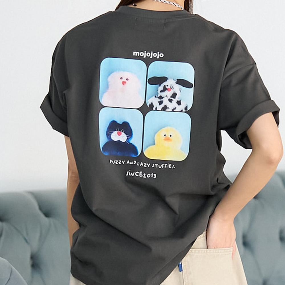 퍼블릭스 X 모조조조 반팔티 백 프린트 T 셔츠 Limited products 티셔츠 3223220800565 - 상세 이미지 2