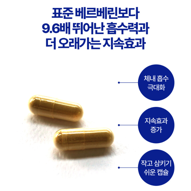 엔자이메디카 흡수율 9.6배 향상 파이토좀 베르베린 파이토솜 60캡슐 60정, 3개 이미지 3