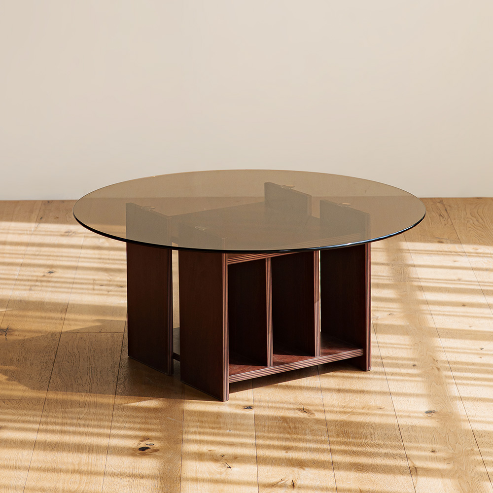 파레드 거실테이블 소파 유리 원형 800