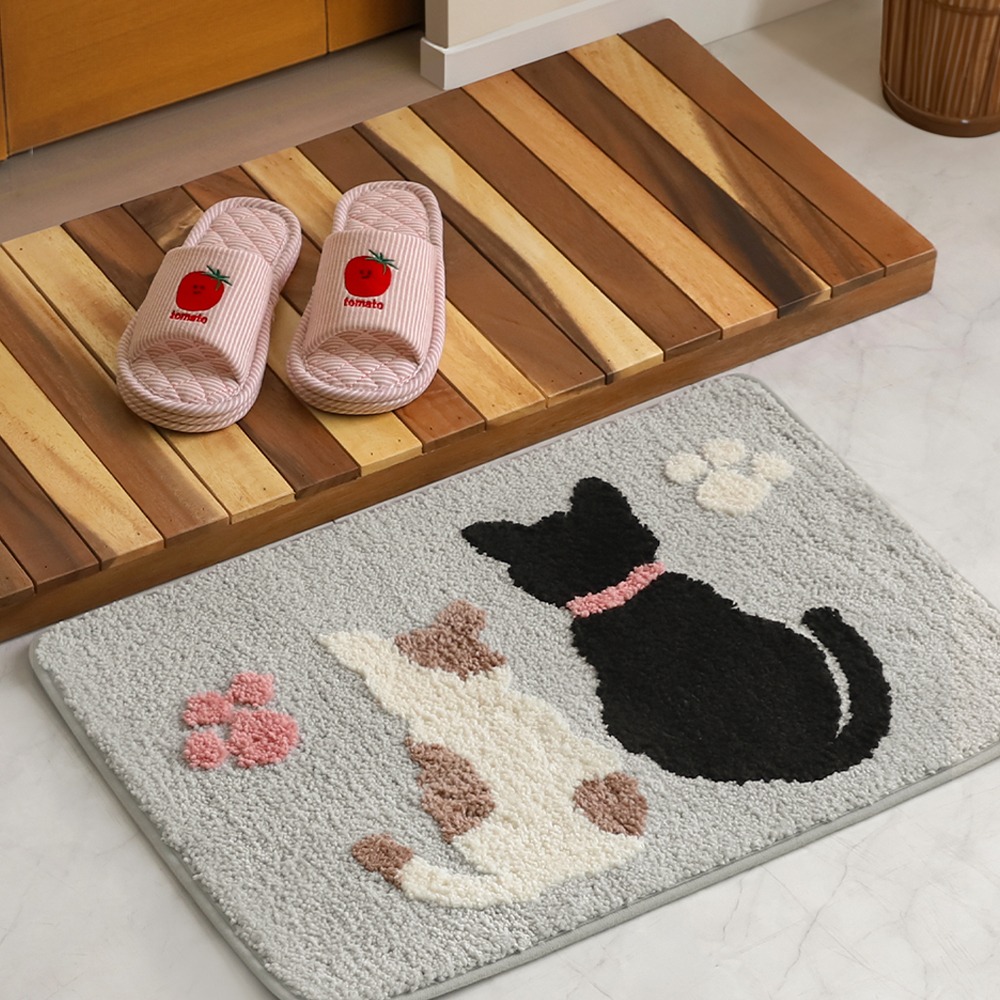 미끄럼방지 귀여운 고양이발매트 화장실앞 욕실러그 싱크대발매트 부엌 주방러그 주방발판 발메트