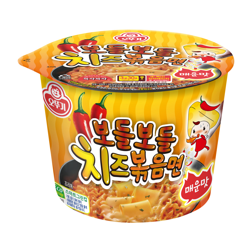오뚜기 보들보들 치즈볶음면 매운맛 용기 100g - 상품 이미지