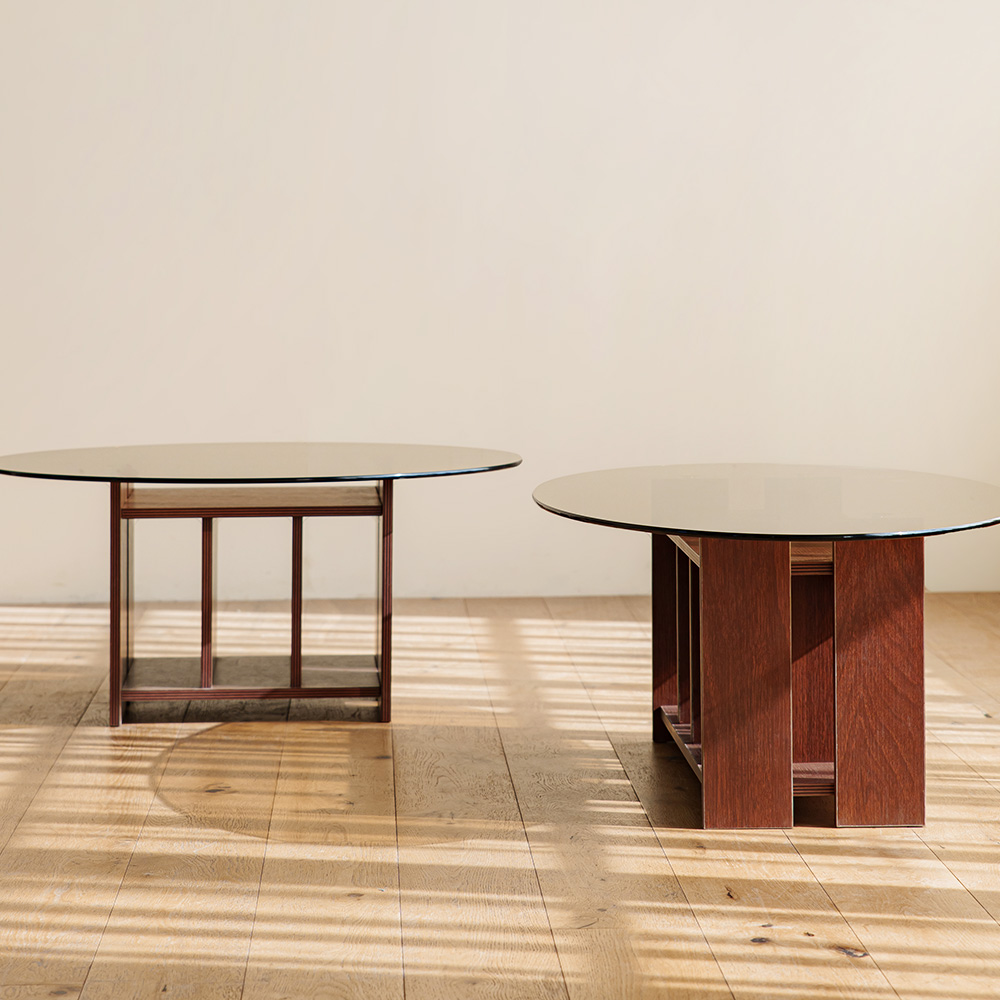 파레드 거실테이블 소파 유리 원형 800