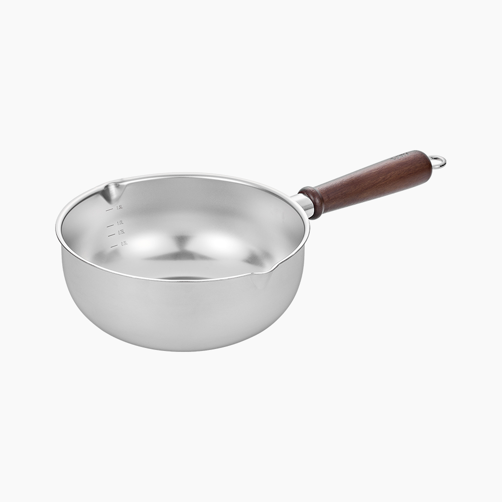 에지리 제노 무연마제 통3중 스텐 국내산 인덕션 편수냄비 이유식 소스팬 20cm