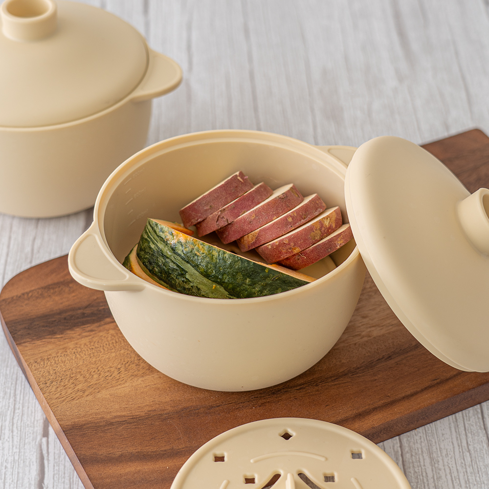 시샘 실리콘 계란찜기 찜냄비 전자레인지 용기 이유식 야채찜기 800ml - 상세 이미지 4
