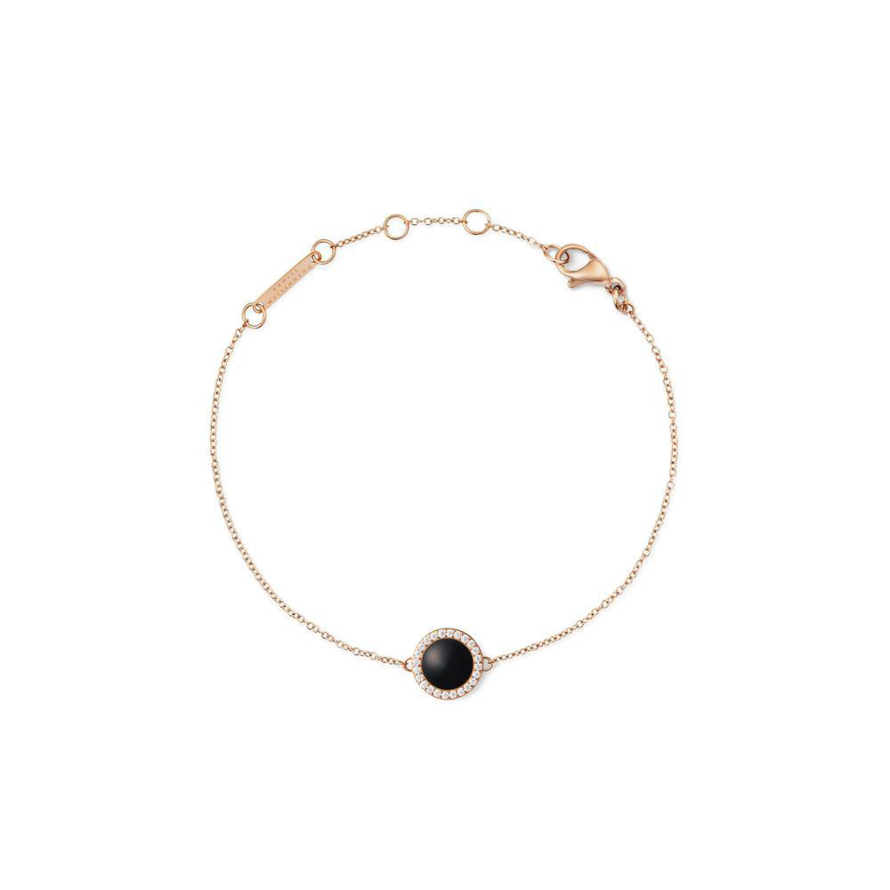다니엘 웰링턴 AUDREY BRACELET BLACK AGATHE 원석 데일리 체인팔찌 - 상품 이미지