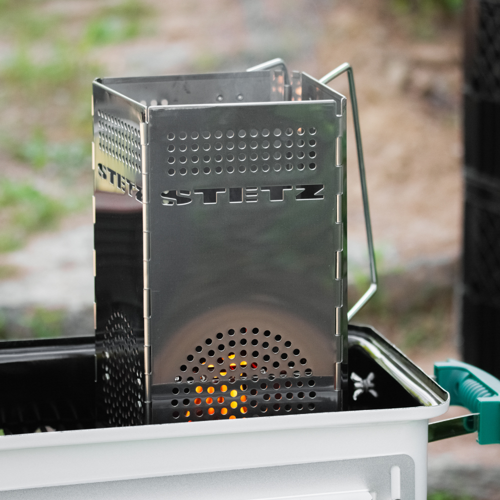 스테츠 접이식 침니스타터 휴대용 숯불 차콜 점화통 바베큐 캠핑 그릴용 착화기