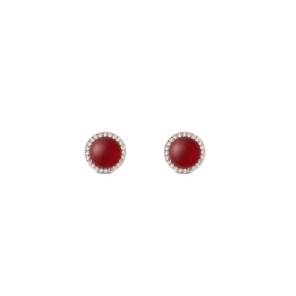 다니엘 웰링턴 AUDREY EARRINGS RED AGATHE 원석 큐빅 여자귀걸이 - 상품 이미지