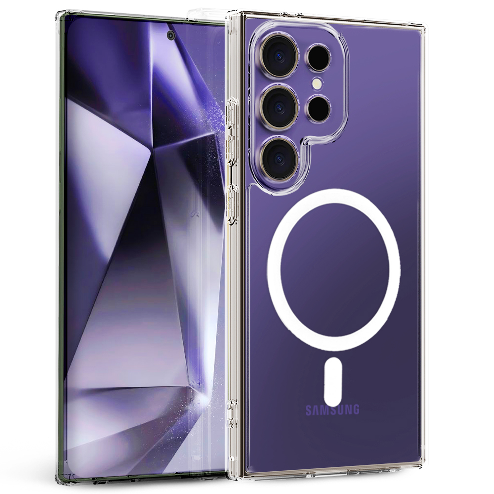 맥앤블랙 2배자력 맥세이프 케이스 핸드폰 범퍼 자석 투명, 갤럭시S24 울트라