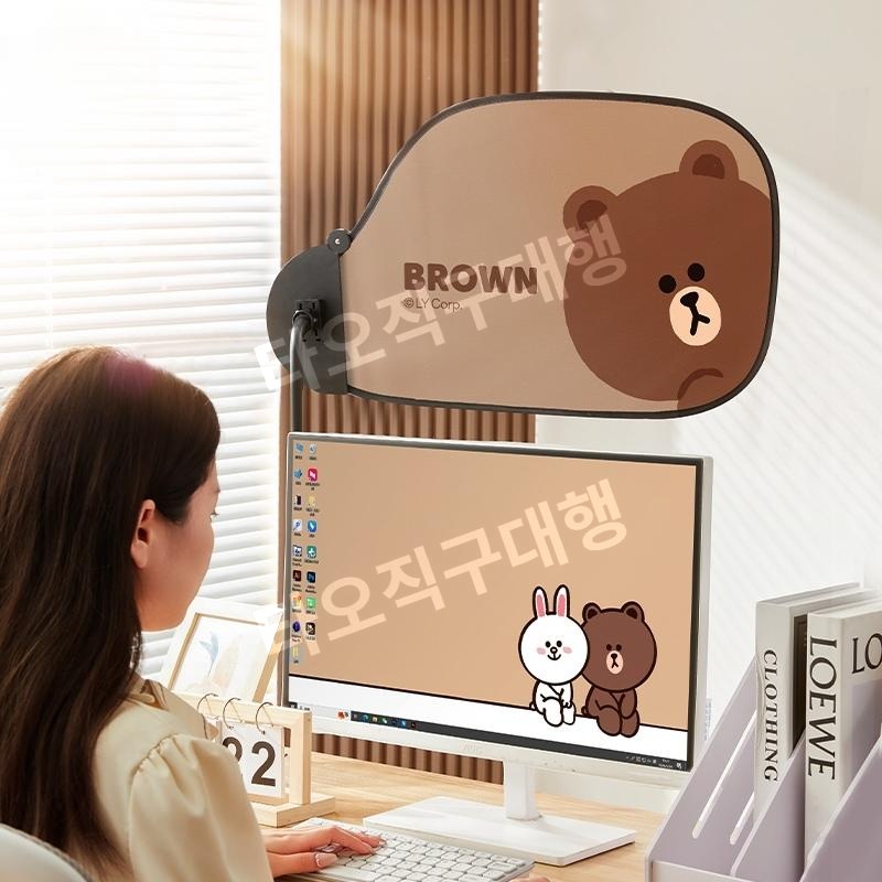 모니터캐노피 빛차단 가림막 차단 형광등 나뭇잎 햇빛가리개 햇빛 사무실 암막 책상 - 상품 이미지