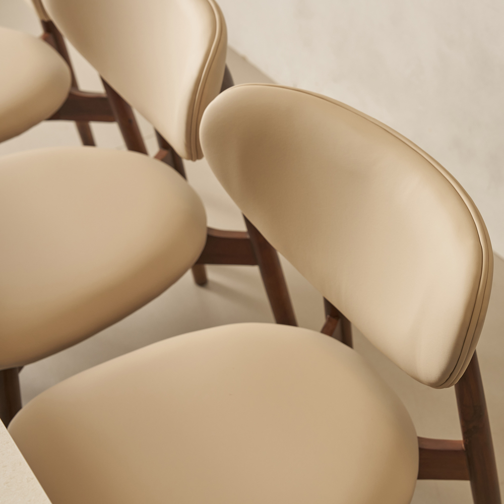 마드리 4인용 원목 세라믹식탁 테이블 세트 포세린 상판 식탁+의자4, 1400mm, 월넛