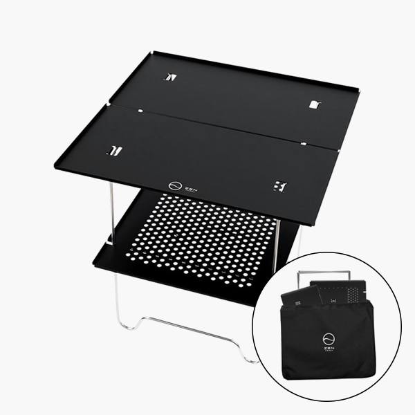 젠 캠프 에어 2 UL 테이블 백패킹 경량 접이식 테이블 블랙