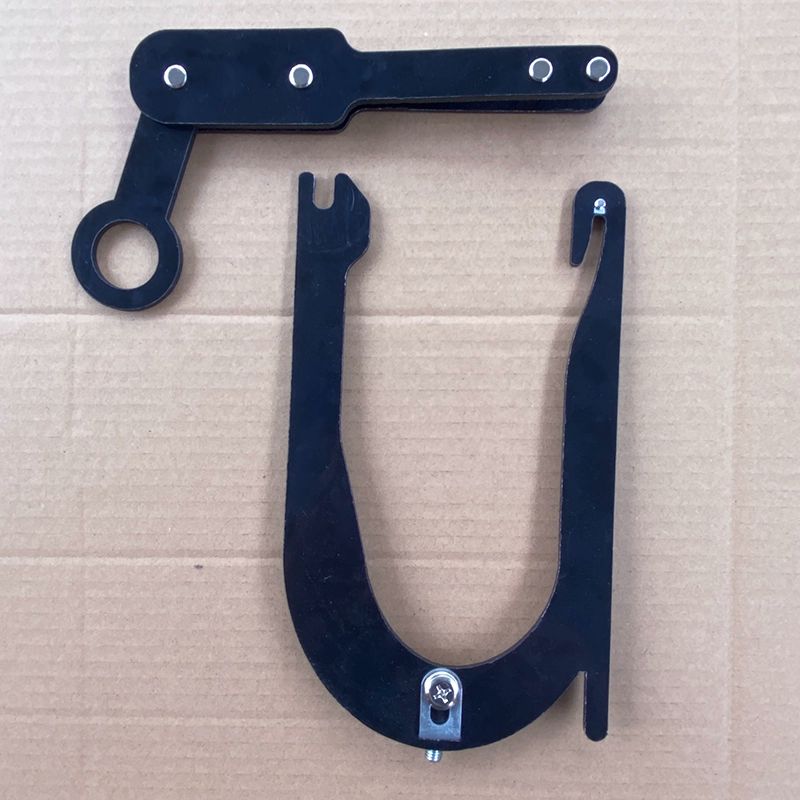 줄 걸기 장대로프거치대 케이블 다용도 거치대 막대 걸이 검정색 개방형 8cm M8 일반 나사 - 상세 이미지 4