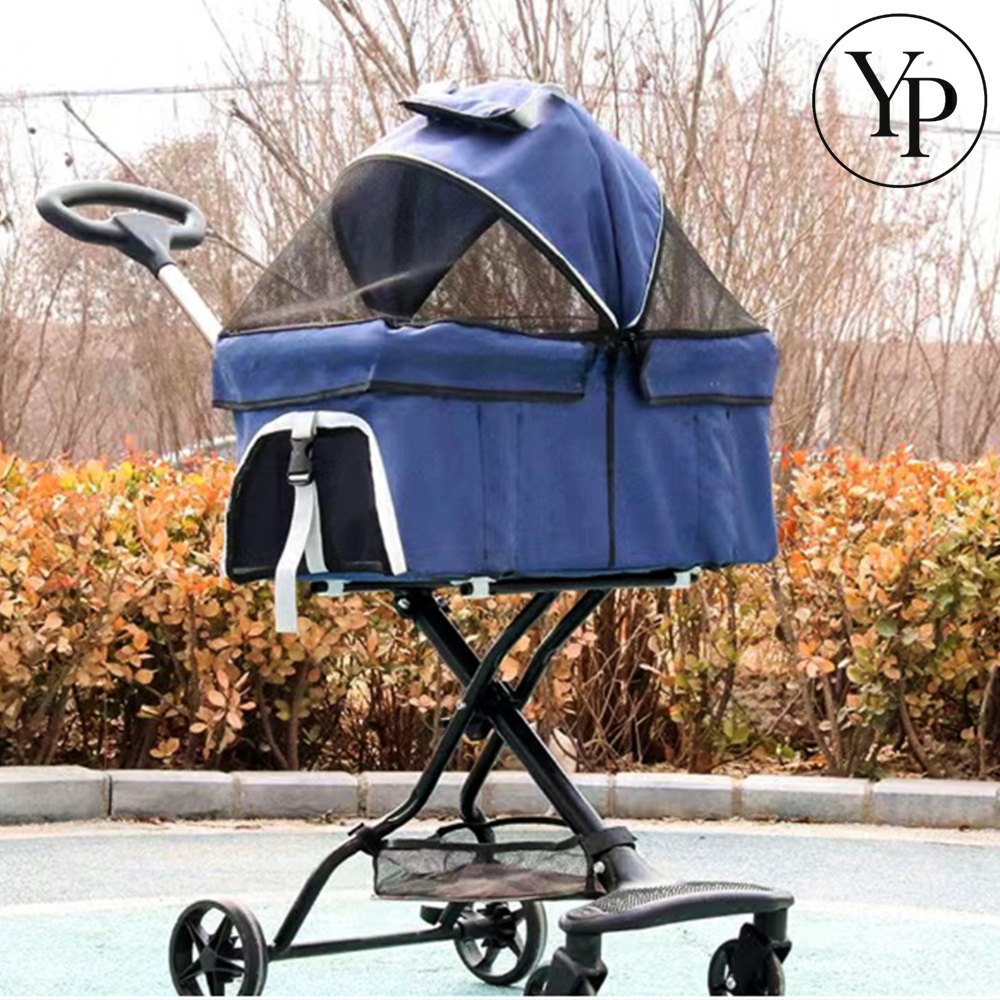 반려동물 애견 유모차 접이식 바구니 분리형 개모차 펫모차 강아지 캐리어