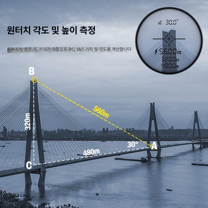 고정밀 레이저 거리 측정기 휴대용 각도 미니 수평 양방향 측정 SW-M500 - 상세 이미지 4