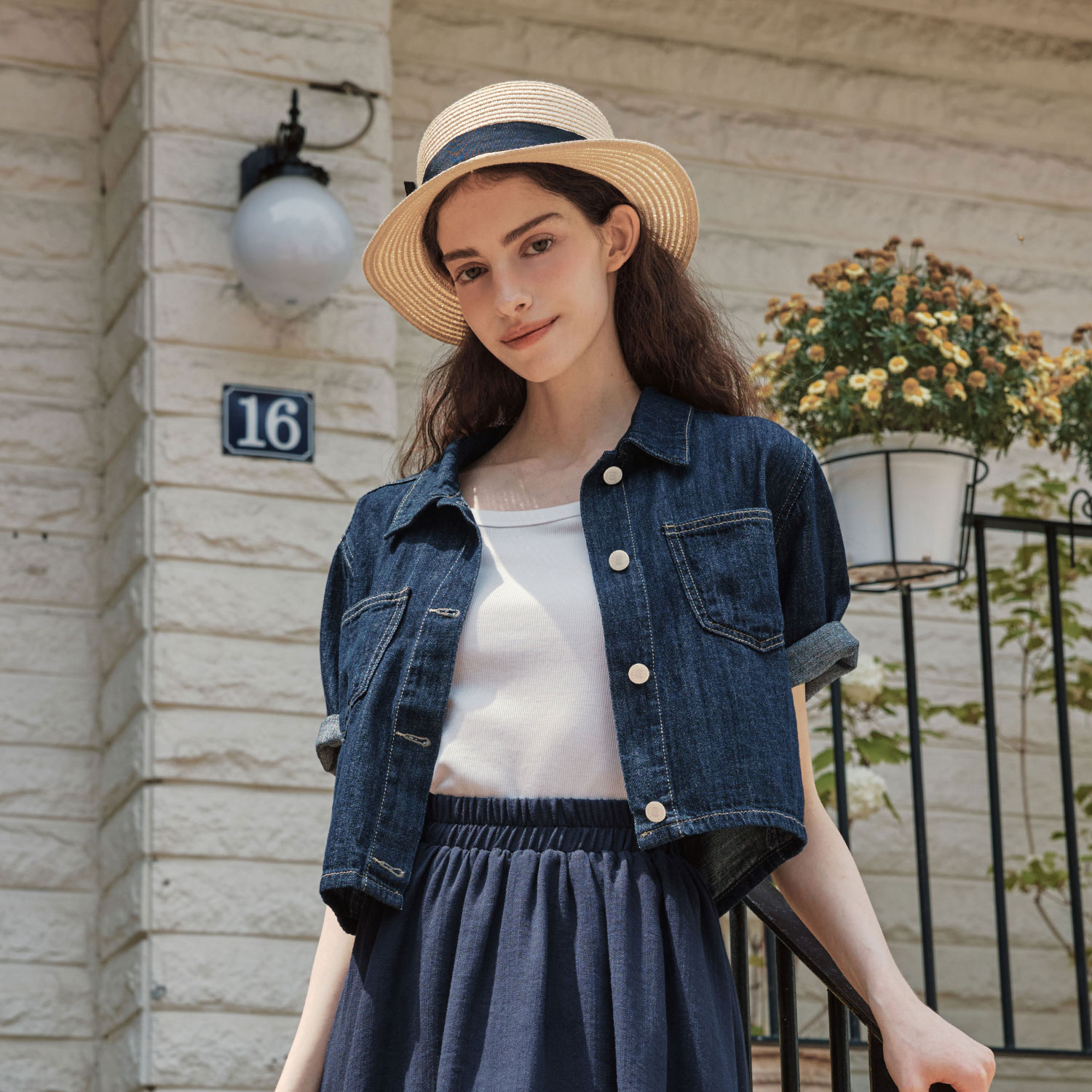 [제로스트릿] 썸머 데님 반팔 셔츠 SUMMER DENIM SHORT SLEEVE SHIRT / INDIGO 이미지 3