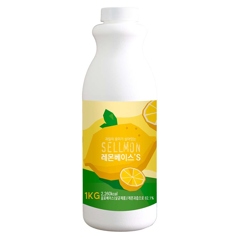 카페음료 시럽 농축액 쉘몬  액상타입 레몬s 1kg 음료베이스 종류 30여가지 - 상품 이미지