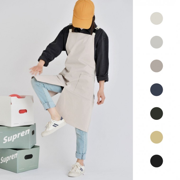 무빙 앞트임 편한 캐주얼 앞치마 어린이집 카페 공방 유치원 네일샵앞치마 공방앞치마