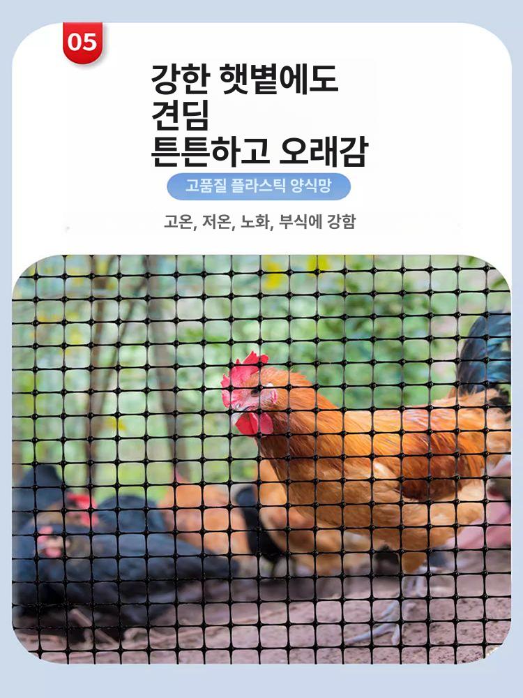 플라스틱 닭장망 양계망 안전망 메쉬 경계망 펜스 1.0m 3.3cm 2.5 - 상세 이미지 3