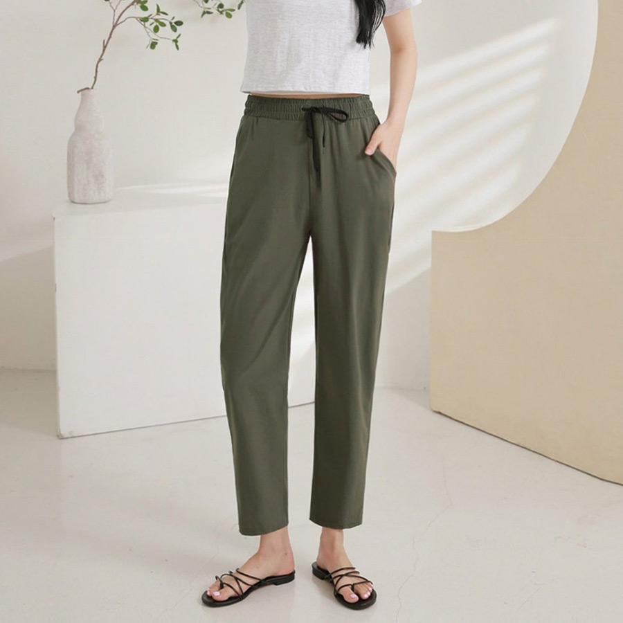 여성 와이드 조거 밴딩 팬츠 데일리 바지 원데이핏 ONeday fit - 상품 이미지