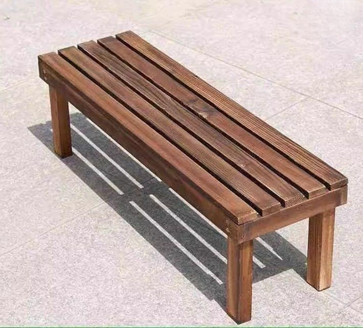 나무 벤치 공원 휴식 촬영 안락 철제 휴게실 사진관 98cmx25cmx54cm - 상품 이미지